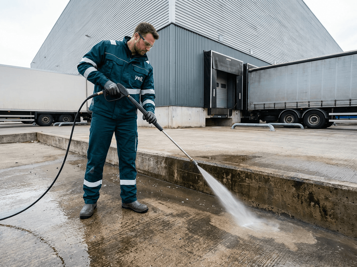 Hochdruckreinigung einer Industriefassade in Neustadt an der Aisch