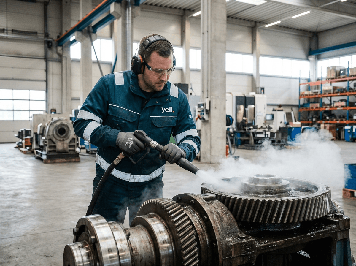 Industriereinigung einer Produktionshalle in Würzburg