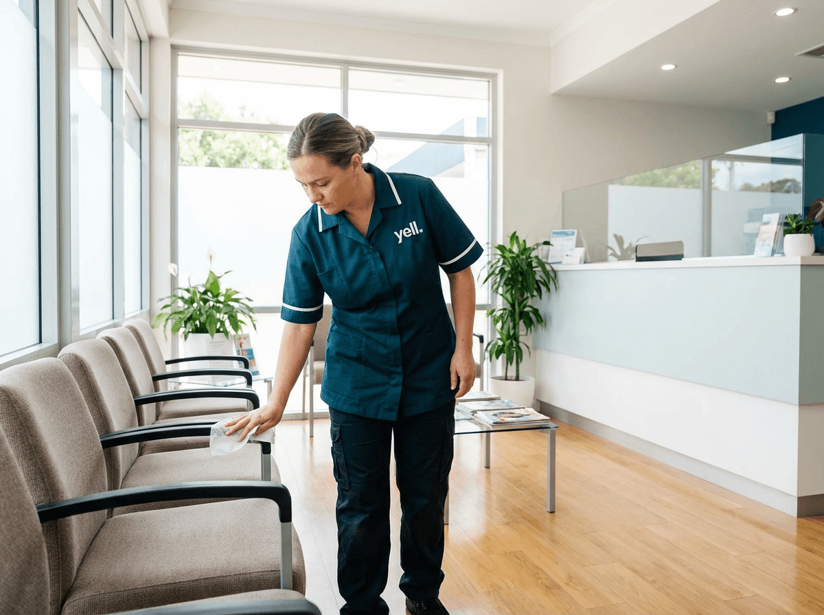 Hygienische Praxisreinigung in einer Arztpraxis in Würzburg