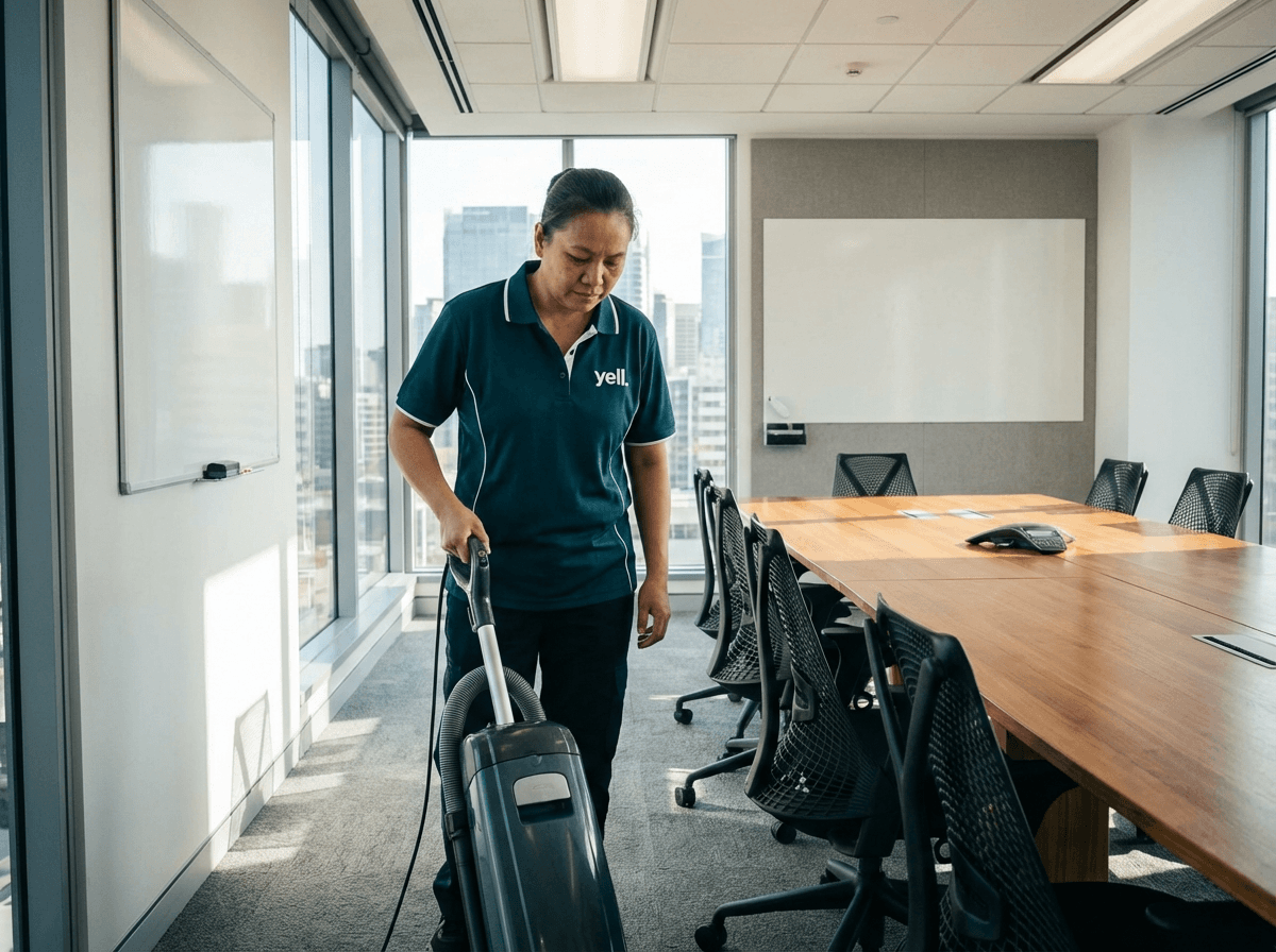 Gereinigter Konferenzraum in einem Neumarkter Bürogebäude
