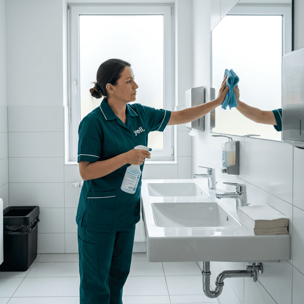 Sanitärreinigung in einem Würzburger Gewerbegebäude