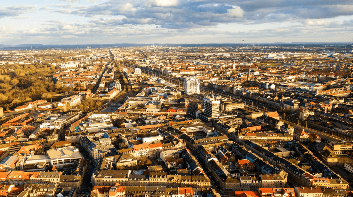Fürther Stadtzentrum mit gepflegten Fassaden