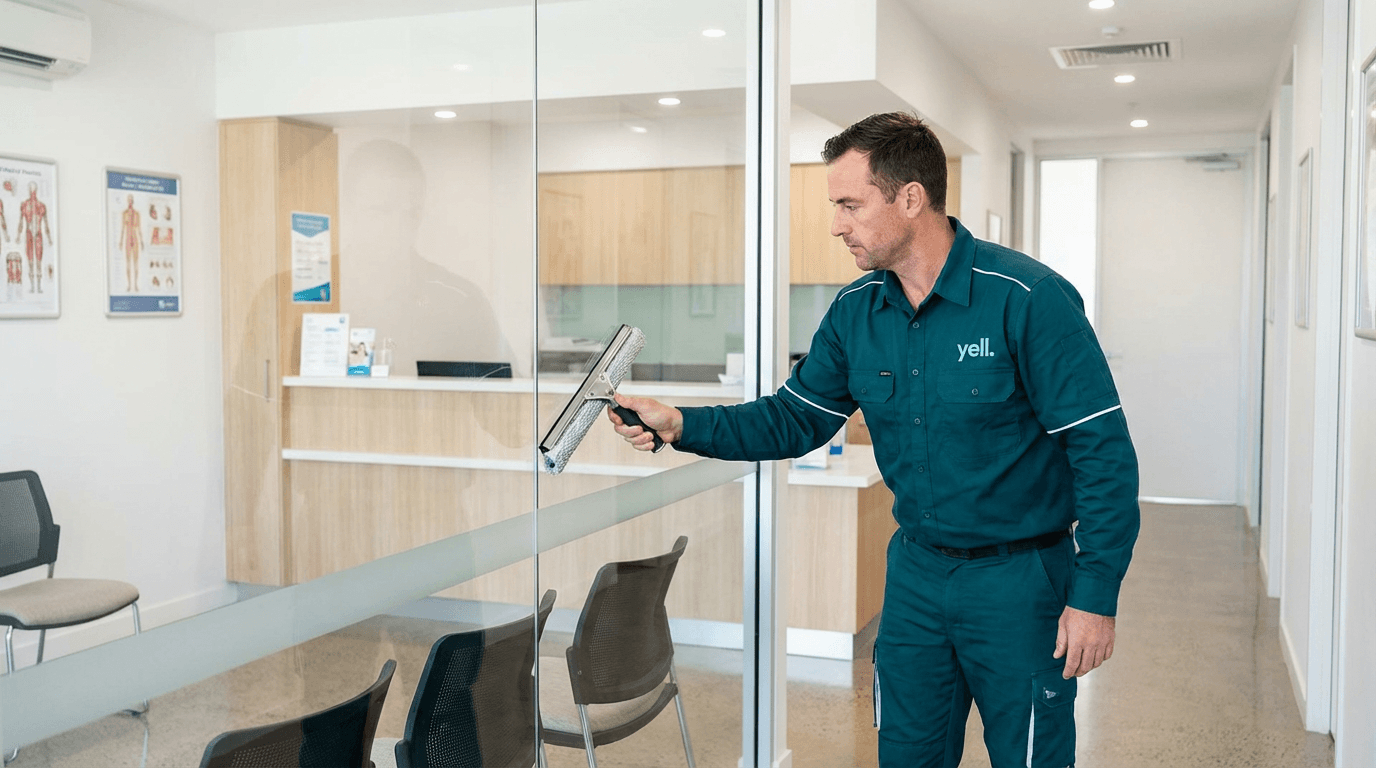 Glasreinigung im Gewerbegebiet Fürth