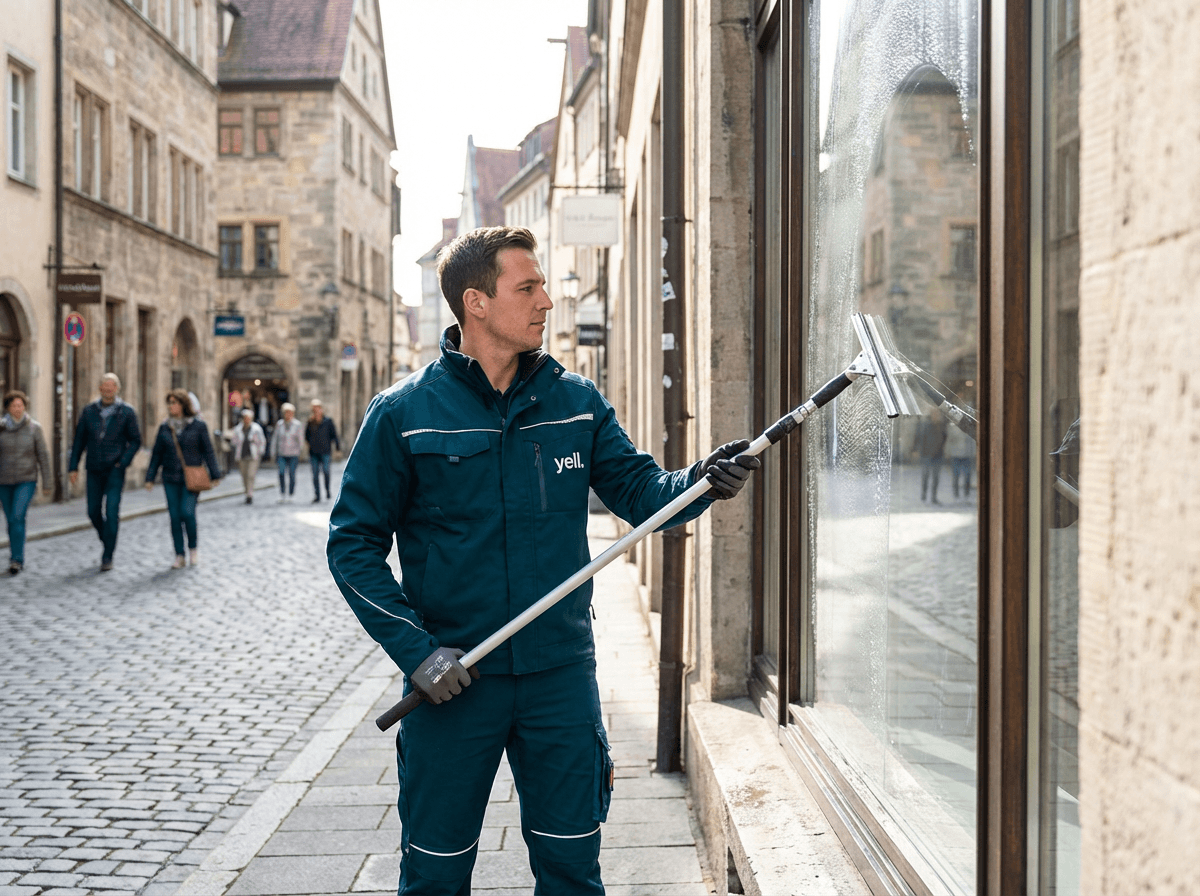 Schaufensterreinigung in der Fürther Innenstadt
