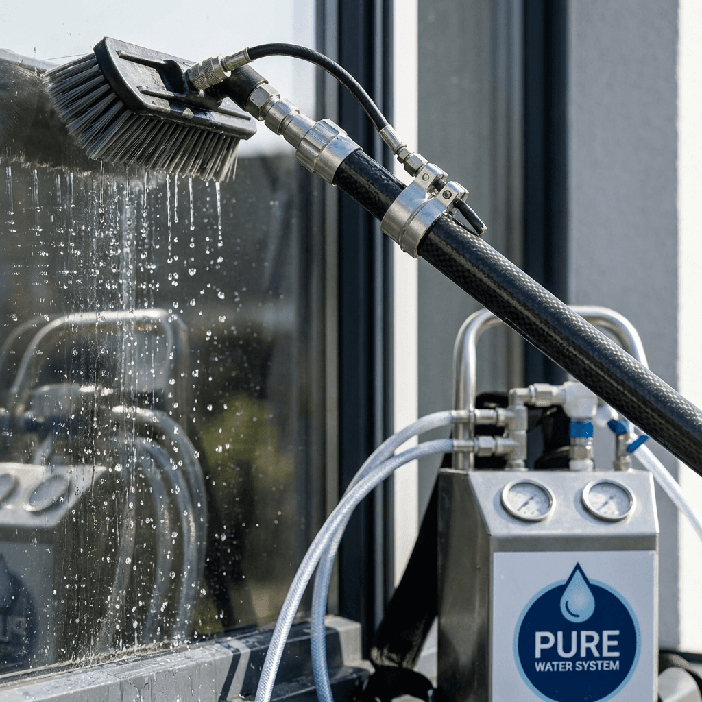 Osmose-Reinwasser-Technik für streifenfreie Fensterreinigung