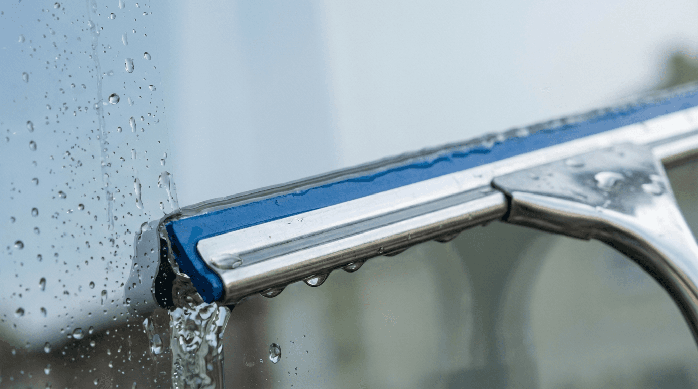 Professioneller Fensterabzieher für streifenfreie Ergebnisse