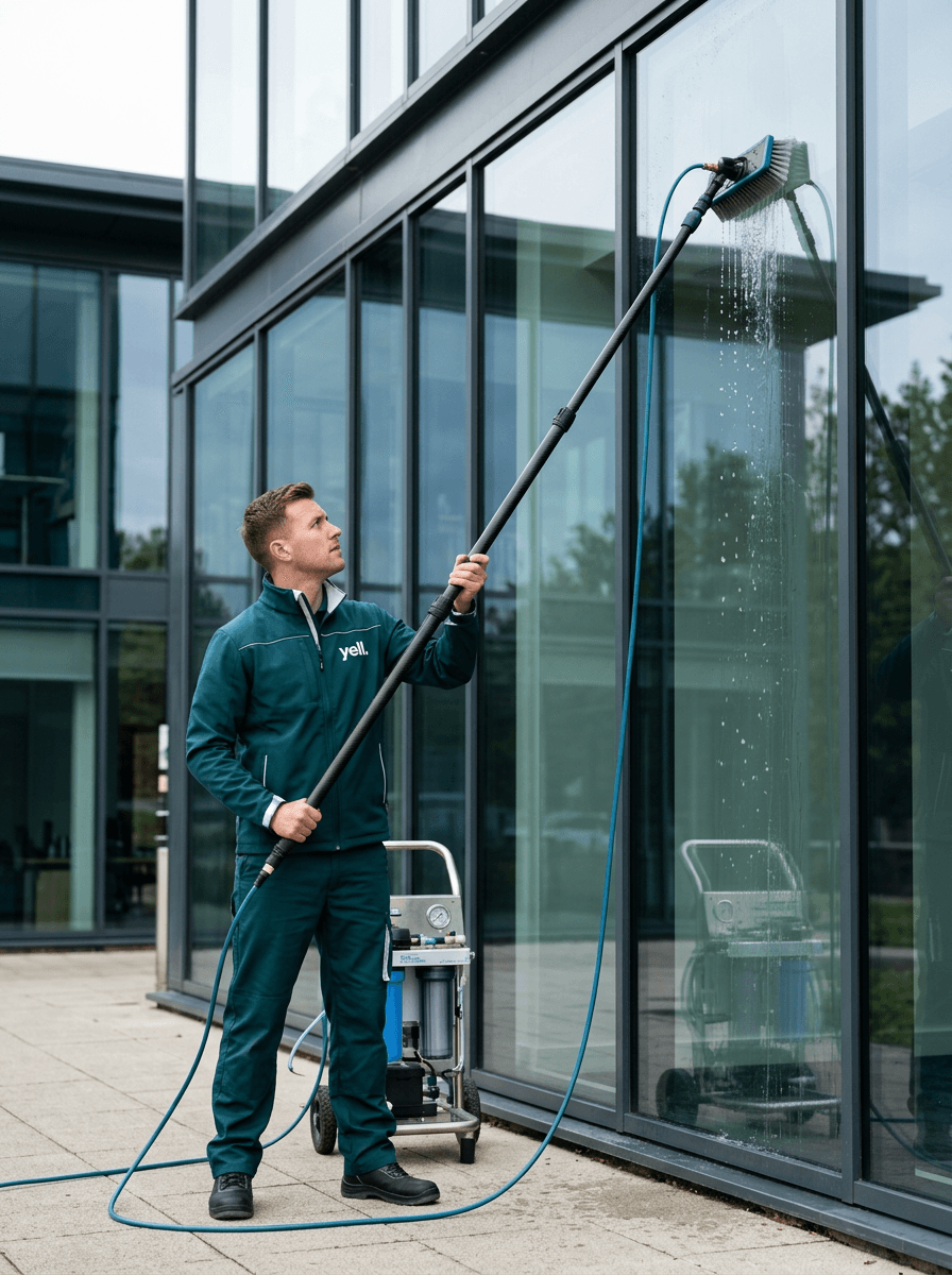 Osmose-Reinwasser-Technik bei der Fensterreinigung in Würzburg