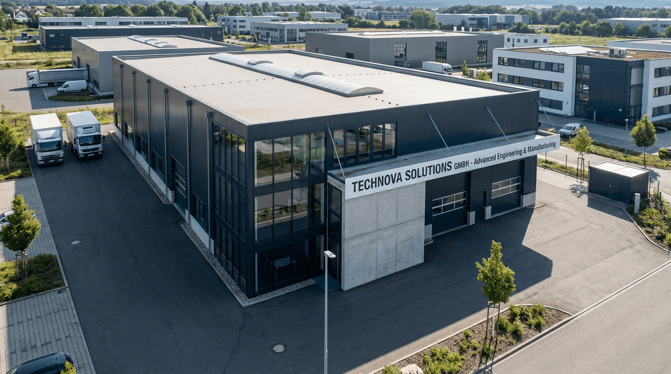 Industriegebäude im Gewerbegebiet Feuchtwangen