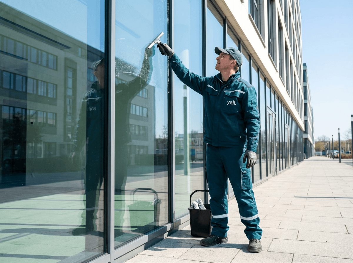 Fensterreinigung Ansbach – streifenfreie Glasreinigung für Gewerbe