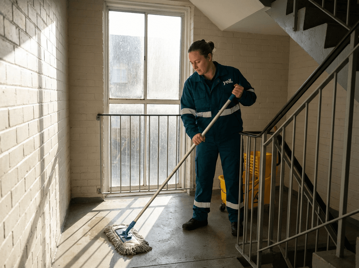 Treppenhausreinigung in Ansbacher Wohnanlage