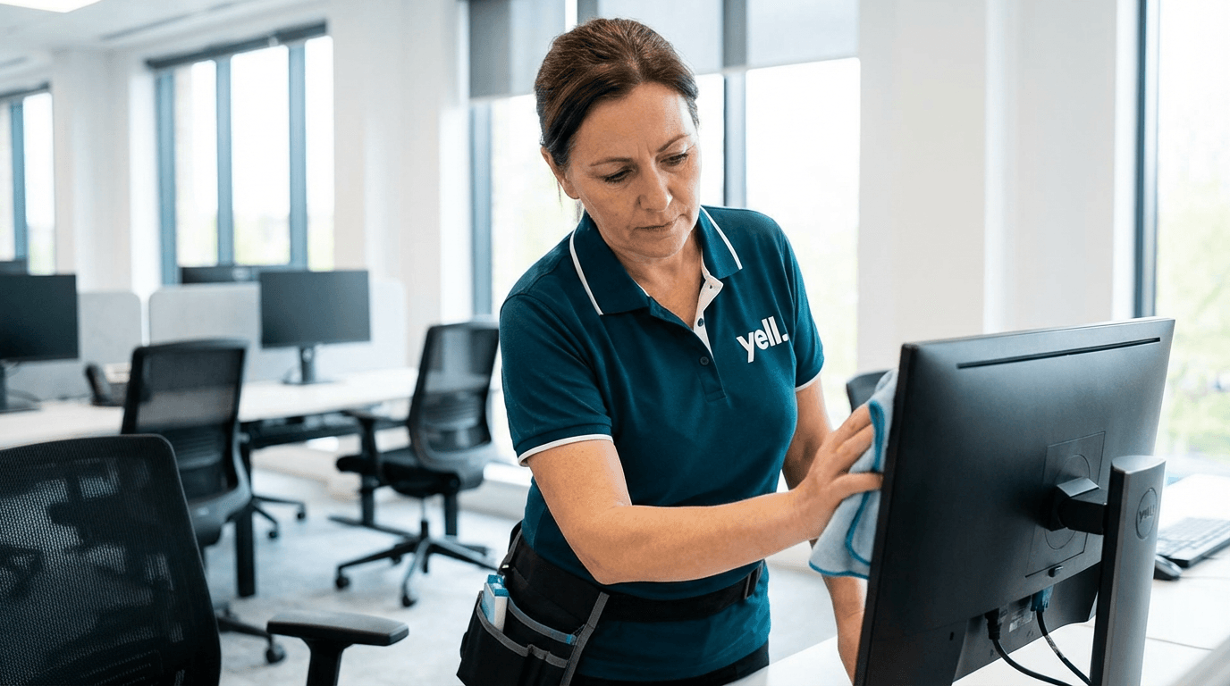 Professionelle Büroreinigung in einem modernen Nürnberger Bürogebäude