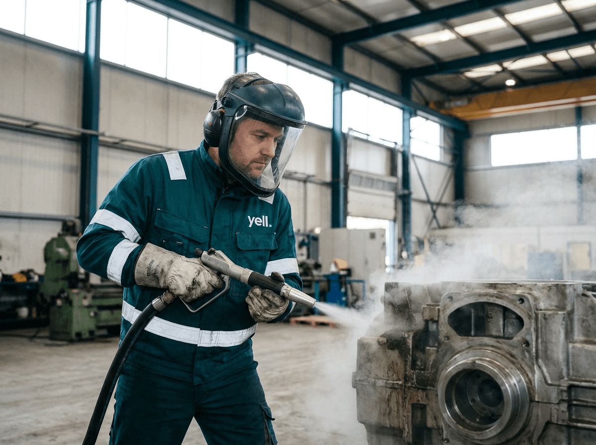 Industriereinigung in einer Nürnberger Produktionshalle